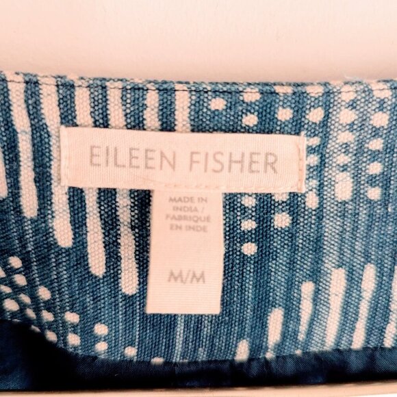 Eileen Hand-Printed Indigo Organic Cotton Jacket - Picture 6 of 8